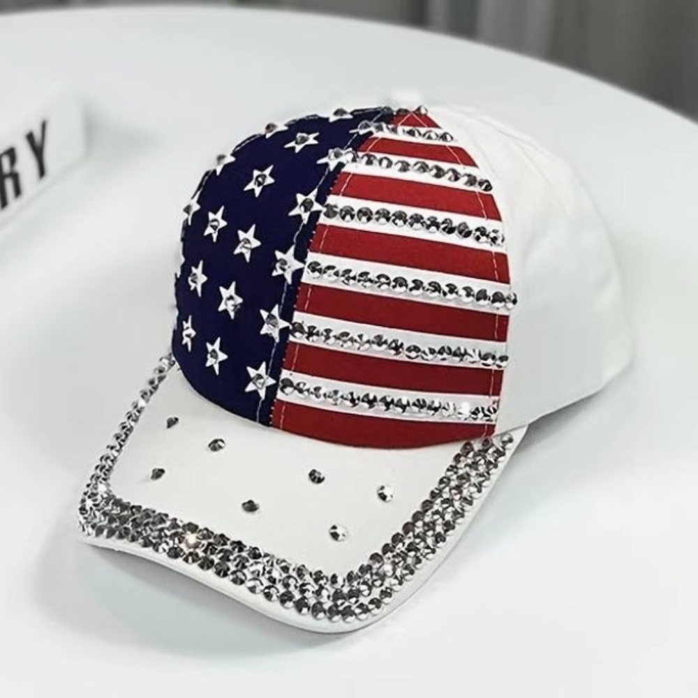 Five-pointed Star Artificial Diamond Baseball Cap $15.00